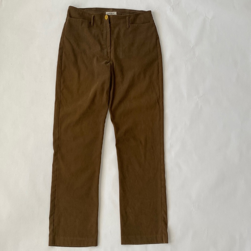 Equipment  Straight Leg Brown Pants size 14